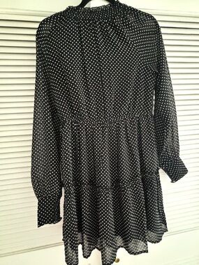 ONLY dress size M Trendy Polka Dot Long Sleeve Dress